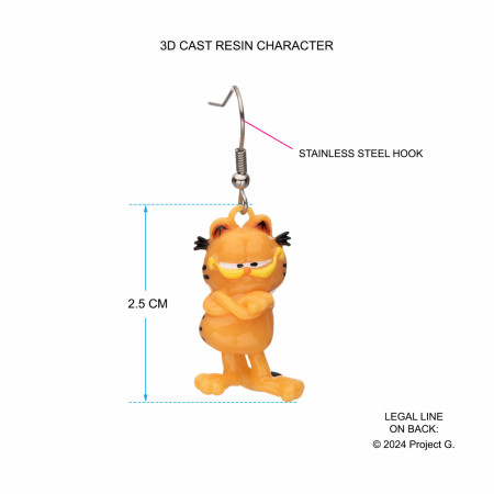 Garfield 3D Dangle Earrings