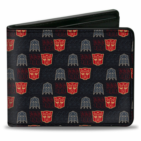 Transformers Autobot and Decepticon Shield Flip Bi-Fold Wallet