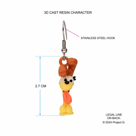 Garfield Odie 3D Dangle Earrings