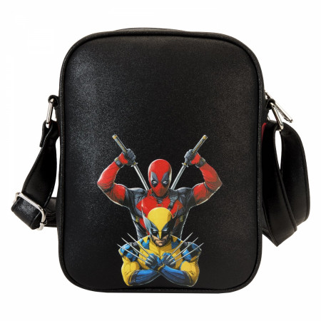 Deadpool 3 Crossbody Metallic Faux Leather Backpack By Loungefly