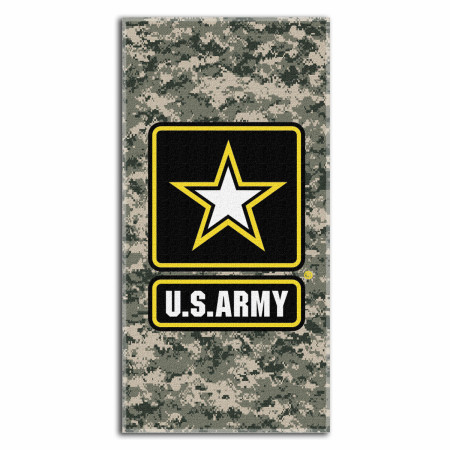 US Army Camo Logo 30x60 Beach Towel
