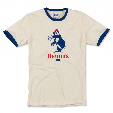 Hamm's Beer Pitcher Bear Ringer T-Shirt