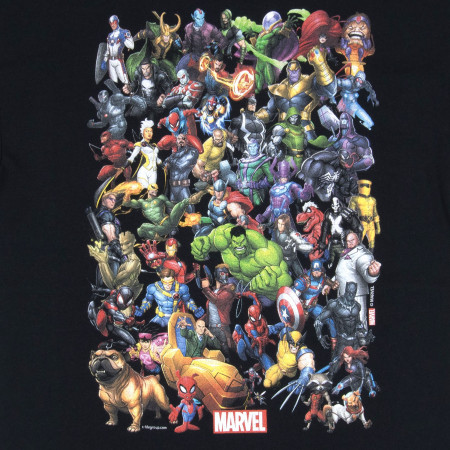 Marvel Universe Black Men's T-Shirt