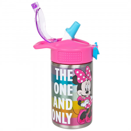Minnie Mouse Water Bottle with Built-In Straw