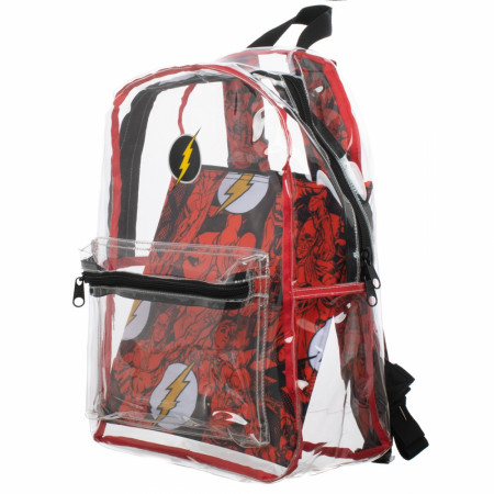 DC Comics Flash Clear with Removable Pouch Backpack