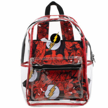 DC Comics Flash Clear with Removable Pouch Backpack