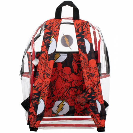 DC Comics Flash Clear with Removable Pouch Backpack