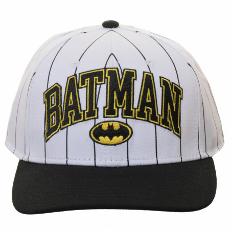Batman Pinstripe Pre-Curved Adjustable Snapback Hat