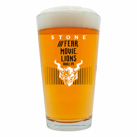 Stone Brewery Fear. Movie. Lions Double IPA Pint Glass
