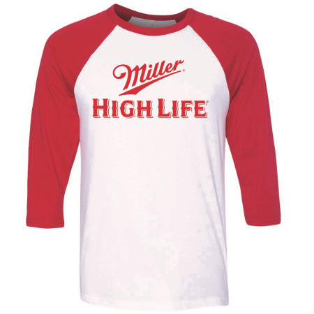 Miller High Life Classic Logo Raglan Baseball Shirt