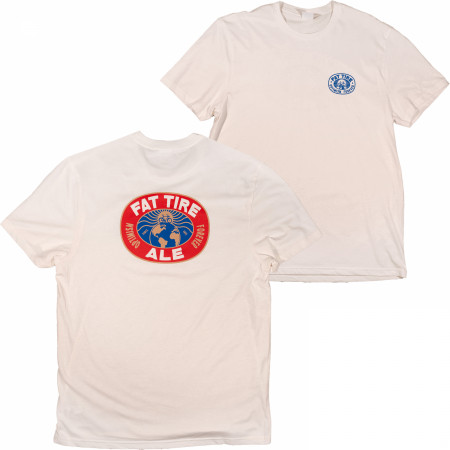 New Belgium Fat Tire Optimism Forever Front and Back Print T-Shirt