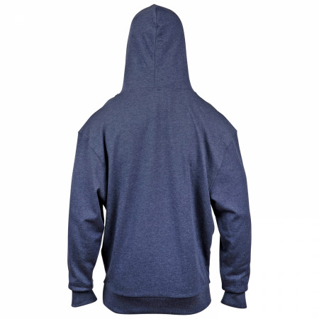 Corona Extra Washed Label Heather Blue Hooded Sweatshirt