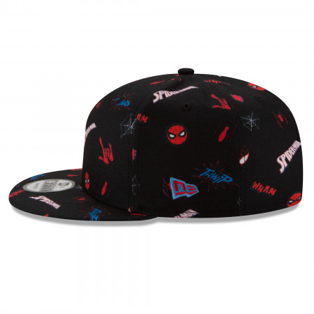 Spider-Man Parker & Miles Scattered New Era 9Fifty Adjustable Hat