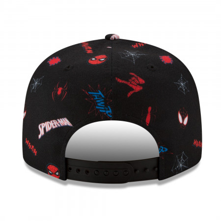 Spider-Man Parker & Miles Scattered New Era 9Fifty Adjustable Hat