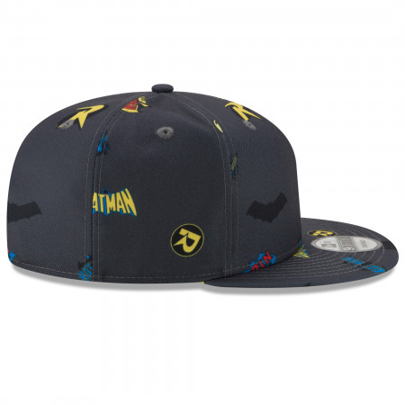 Batman and Robin Power Couple Scatter New Era 9Fifty Adjustable Hat