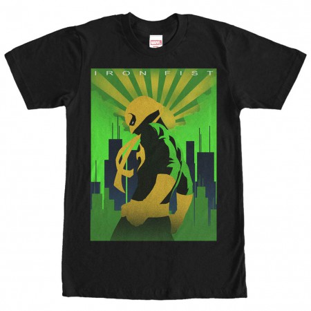 Marvel Teams Iron Fist Black Mens T-Shirt