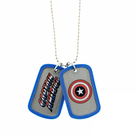 Captain America Shield Double-Sided Dog Tags