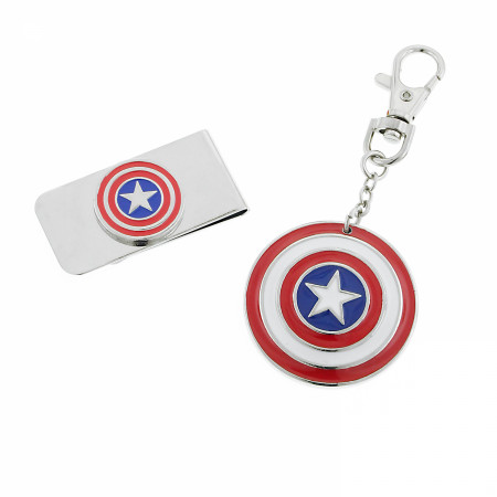 Captain America Key Chain & Money Clip Boxed Set
