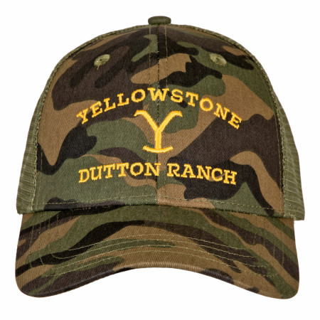Yellowstone Dutton Ranch Camo Adjustable Trucker Hat
