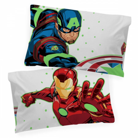 Iron Man & Capt. America Glow In The Dark Reversible Pillow Case 2-Pack