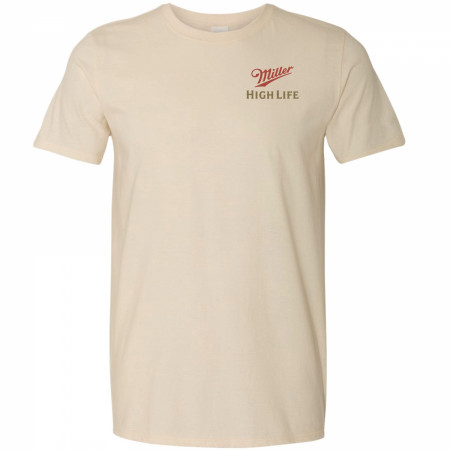 Miller High Life Champagne of Beers Front and Back Print T-Shirt
