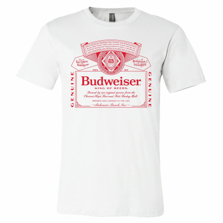 Budweiser King of Beers Red Label White T-Shirt