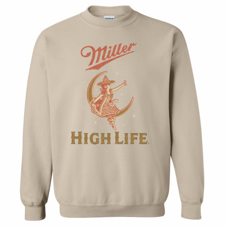 Miller High Life Girl In The Moon Crewneck Sweatshirt