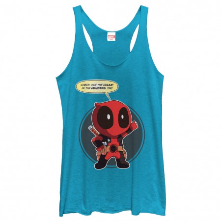 Deadpool Chump Blue Juniors Tank Top