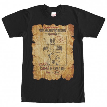 Deadpool Wanted Black T-Shirt