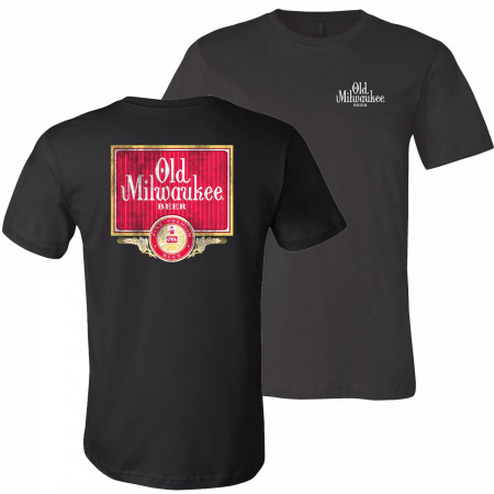 Old Milwaukee Logo with Label Print Rear T-Shirt