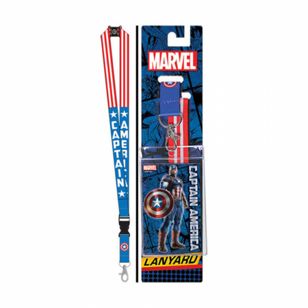 Captain America Red White and Blue Lanyard