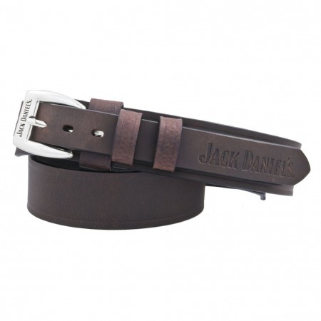 Jack Daniels Embossed Logo Leather Belt