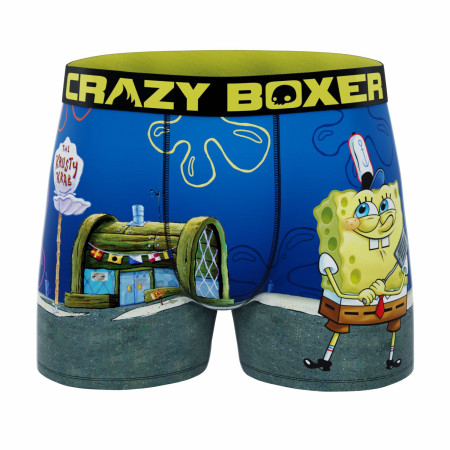 SpongeBob SquarePants The Krusty Krab Men's Crazy Boxer Briefs Shorts
