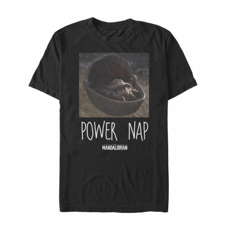 The Mandalorian Power Nap The Child Black T-Shirt