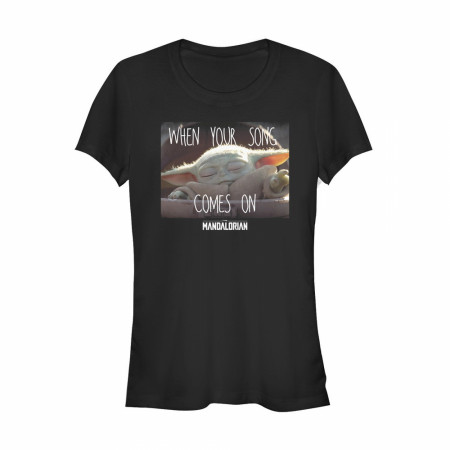 The Mandalorian Favorite Song The Child Juniors Black T-Shirt
