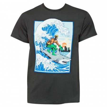 Aquaman Shark Surfing Men's T-Shirt