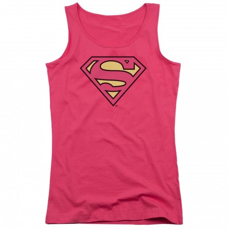 Superman Classic Logo Pink Women's Tank Top