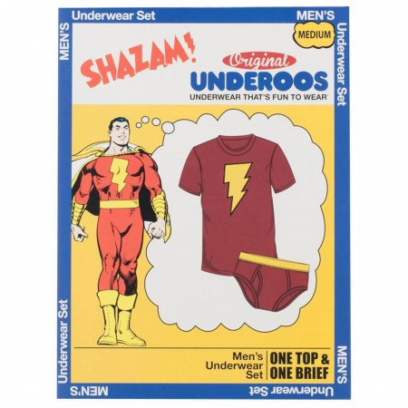Shazam! Men's Underwear Briefs and Shirt Set