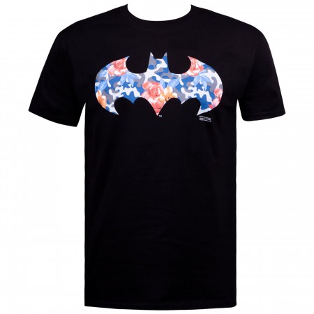 Batman Floral Camo Symbol Men's T-Shirt