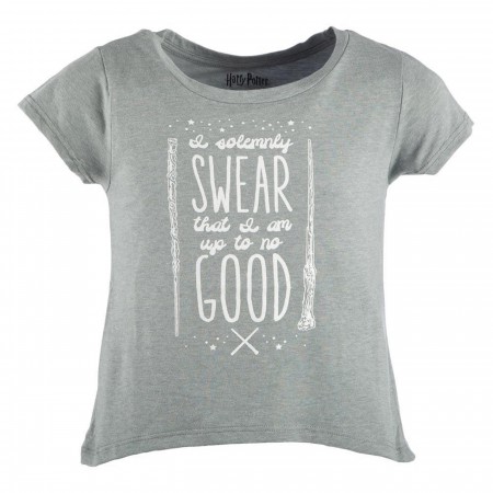 Harry Potter Solemnly Swear Grey Girls T-Shirt