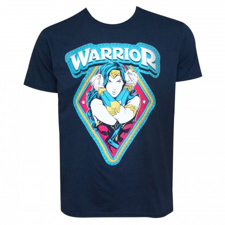 Wonder Woman Warrior NAVY Men's T-Shirt