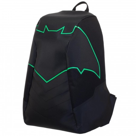 Batman Green EL Lighted 3 Panel Powered Backpack