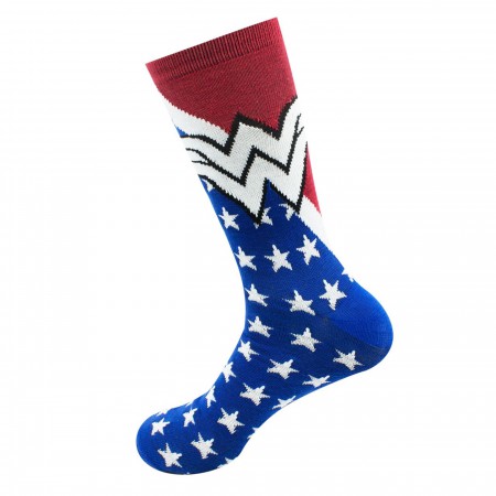 Wonder Woman Stars and Symbols 2-pack Crew Socks