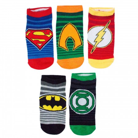 DC Comics Symbols Boys 5 Pair Low Cut Socks