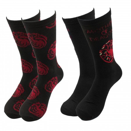 Game of Thrones Mother of Dragons 2-pack Crew Socks