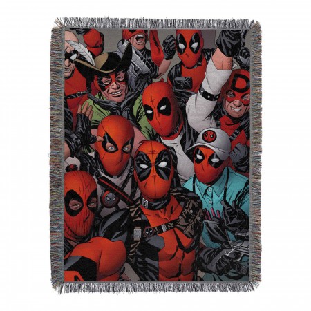 Deadpool We're All Here Tapestry Throw