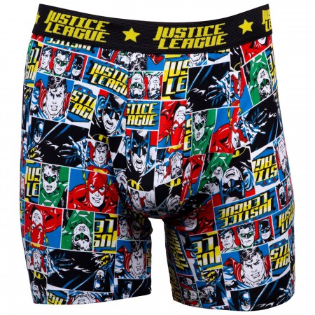 Justice League Comic Print Boxer Briefs