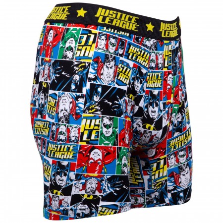 Justice League Comic Print Boxer Briefs