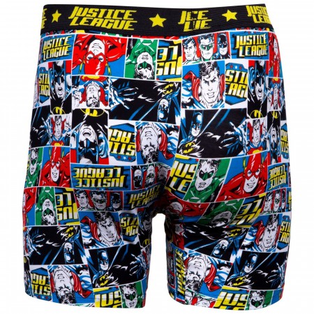 Justice League Comic Print Boxer Briefs