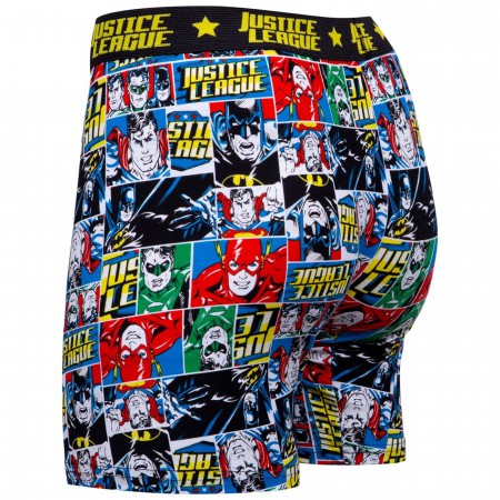 Justice League Comic Print Boxer Briefs